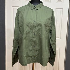 🔶3/$50🔸 J. Crew NWT Forest/Military/Olive Green Long Sleeve Button up shirt